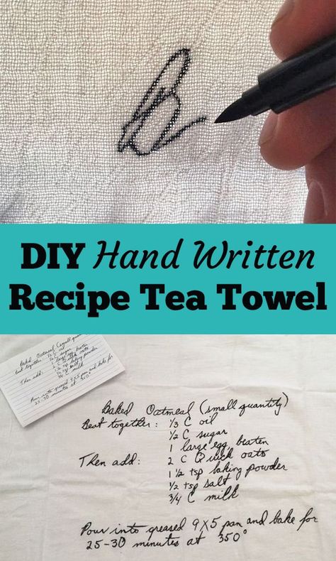 Cute Towels, Tea Towels Crafts, Recipe Towel, Tea Towels Diy, Diy Gifts To Make, Recipe Tea Towel, Diy Towels, Tea Towel Gift, Gifts To Make