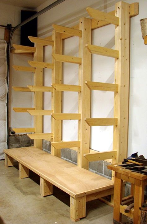 wood storage workshop | ... , long planned, new shop wood rack - and it is finally done! Wahoo