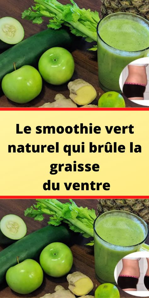 Le smoothie vert naturel qui brûle la graisse du ventre Smoothie Detox, Matcha Slim, Detox Smoothie, Up Girl, Personal Trainer, Cucumber, Matcha, Smoothie, Health Care