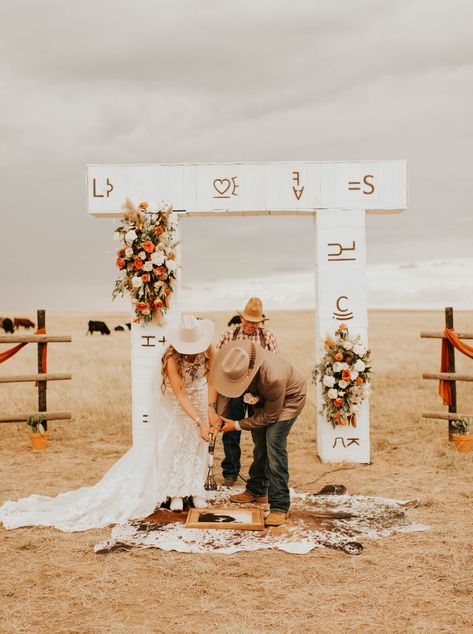 Branding Ceremonies in Western Weddings Branding Unity Ceremony, Branding Ceremony, Cattle Branding, Livestock Branding, Western Weddings, Find Your Way Back, Cute Country Couples, Country Wedding Inspiration, Western Themed Wedding