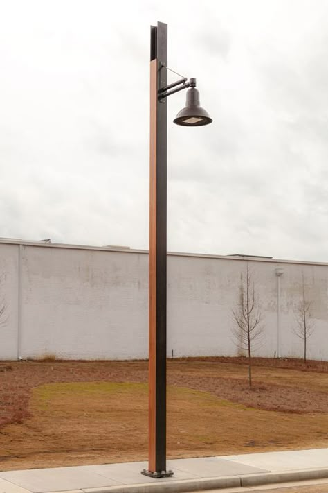 Beam - Outdoor Metal Light Pole - Structura Street Light Design, Driveway Lighting, Metal Beam, Wayfinding Design, Urban Lighting, Post Lighting, Modern Lighting Design, Light Pole, Street Lights