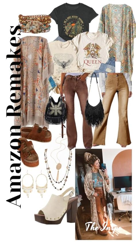 Just Classically Cassidy's Amazon Page Earthy Outfits Amazon, Bohemian 70s Fashion, Boho Relaxed Outfit, Boho Amazon Outfits, Fall Going Out Outfits 2024, Boho Western Style Outfits, Amazon Boho Clothes, Boho Mom Style Summer, Fashion Inspo Outfits 2024 Spring