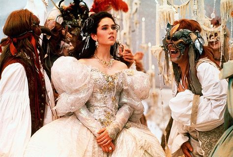 After: Sarah, Labyrinth via @byrdiebeauty Jennifer Connelly Labyrinth, Labyrinth Dress, Labyrinth Costume, Sarah Labyrinth, Labyrinth Ball, Labyrinth 1986, Labyrinth Movie, Masquerade Wedding, Fraggle Rock