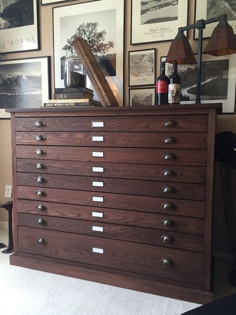 Map Chest / Apothecary Chest | LumberJocks Woodworking Forum Chest Drawing, Distressed Wood Furniture, Printer Cabinet, Apothecary Cabinet, Furniture Cabinet, Studio Furniture, Antique Cabinets, Commercial Architecture, Distressed Wood