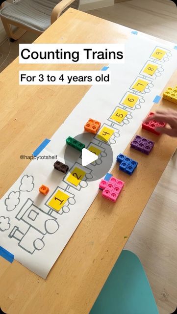 Train Games For Kids, Toddler Entertainment, Toddler Math, Baby Montessori, Literacy And Numeracy, Montessori Math, Train Activities, Kindergarten Ideas, Early Math