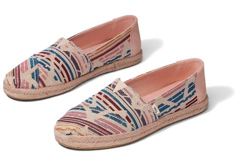 Natural Multi Global Woven Women's Espadrilles | TOMS® Rope Wrapped, Slip On Espadrilles, Women's Espadrilles, Kids Sunglasses, Toms Shoes, Stylish Shoes, Flat Espadrille, Clothing Ideas, Buy Shoes