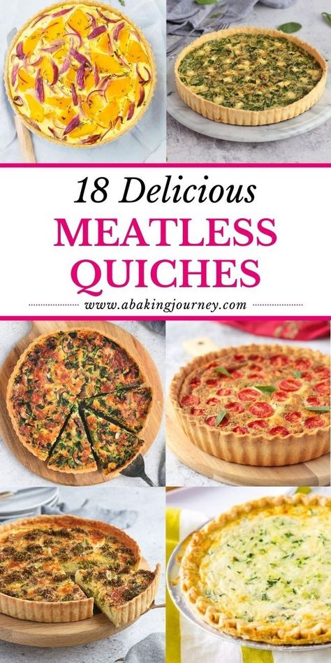 Meatless Quiche Recipes, Veg Quiche Recipes, Vegetable Quiche Recipes Easy, Meatless Quiche, Quiche Vegetable, Vegan Quiche Recipes, Quiches Recipes, Quiche Ideas, Veggie Quiche Recipes