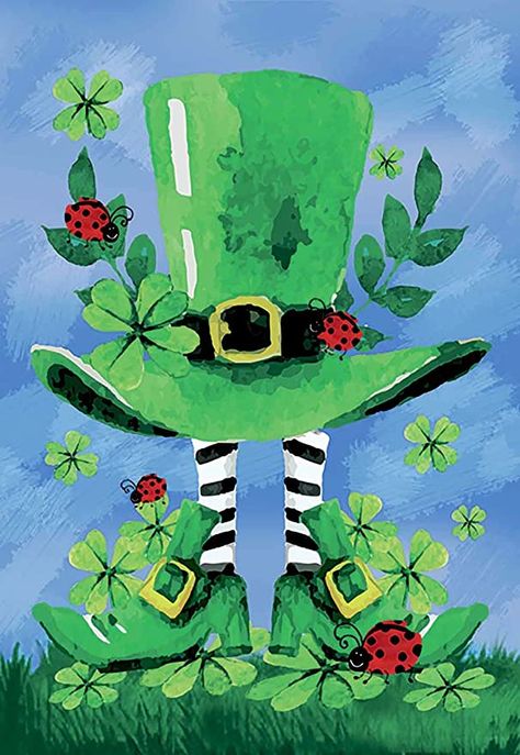 Amazon.com : Morigins Shamrock Shower St Patricks Day Flag 28x40 Inch Decorative Green Double Sided Spring House Flag : Patio, Lawn & Garden Shamrock Art, St Patricks Day Pictures, Saint Patricks Day Art, Spring House, Easter Wallpaper, St Pats, Aesthetic Japan, Paint And Sip, House Flag