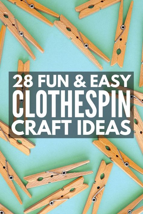 28 Clothespin Crafts for All Ages | If you have old wooden clothespins lying around, put your creativity to the test and give some of these DIY crafts for kids a try! There are tons of holiday-inspired ideas in this list, like a vintage Christmas wreath, Halloween-inspired clothespin mummies, and other clothespin ornaments, as well as art projects that double as gifts kids can make and household decorations and keepsakes. #clothespin #clothespincraft #clothespins #closepincrafts Bible Snacks, Clothespin Diy Crafts, Clothespins Diy, Wooden Clothespin Crafts, Clothespin Art, Clothespin Crafts, Ideas Fiesta, Clothes Pin Wreath, Youth Club