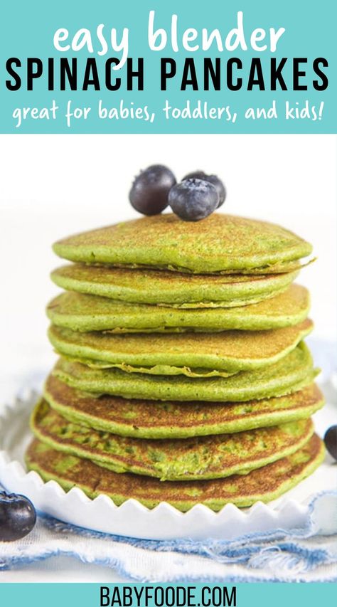 Spinach Pancakes For Baby, Banana Spinach Pancakes, Pancakes For Babies, Pancakes For Baby, Spinach Pancakes, Weaning Foods, Baby Pancakes, Healthy Pancake Recipes, Easy Baby Food Recipes