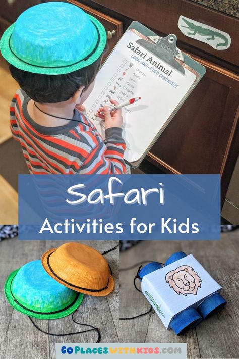 Wild Animal Kindergarten Activities, Safari Learning Activities, Safari Activities For Preschool Free Printable, Safari Outdoor Activities, Preschool Explorer Theme Activities, Safari Science Activities Preschool, Safari Theme For Preschool, Safari Binoculars Craft, Safari Animal Activities Preschool