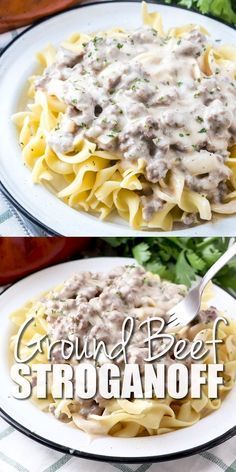 Hamburger Gravy, Ground Beef Stroganoff, Stroganoff Recipe, Hamburger Meat, God Mat, Country Cooking, Beef Recipes Easy, Beef Stroganoff, Deilig Mat