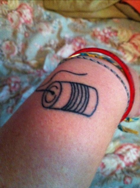 Tin can phone tattoo for those connected Tin Can Tattoo, Can Phone Tattoo, Telephone Tattoo, Tin Can Telephone, Can Telephone, Tin Can Phone, Phone Tattoo, Can Tattoo, Best Friend Tattoo