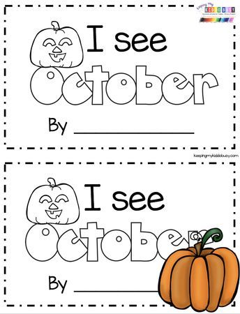 MINI BOOK - I see October emergent reader for kindergarten and pre-k reading groups - october literacy centers try FREE printables and ideas for reading #kindergarten #october #prek #preschool Kindergarten October, Reading Kindergarten, October Math, October School, October Activities, Halloween Kindergarten, Fall Kindergarten, Kindergarten Lesson Plans, Halloween Preschool