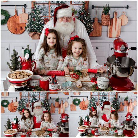 Christmas Cookie Pictures Photo Ideas, Christmas Cookie Pictures, Cookies With Santa, Santa Photography, Smile Cookies, Santa Mini Session, Christmas Ceiling Decorations, Mini Photography, Cookie Pictures