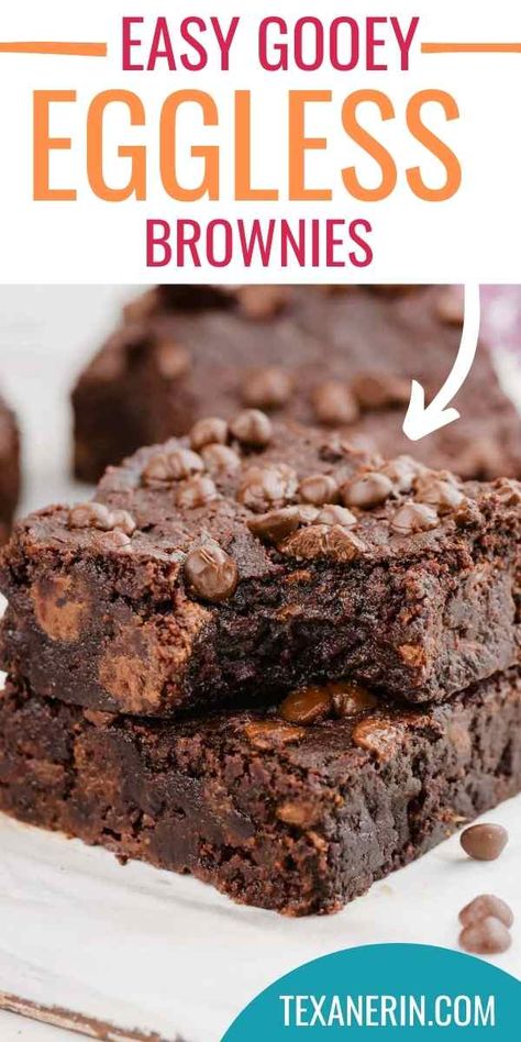 Gluten Free Eggless Brownies, Easy Eggless Brownie Recipe, Baking With Yogurt, Recipe Using Applesauce, Eggless Brownies, Eggless Brownie Recipe, Almond Flour Brownies, Homemade Brownies Easy, Brownie Desserts Recipes