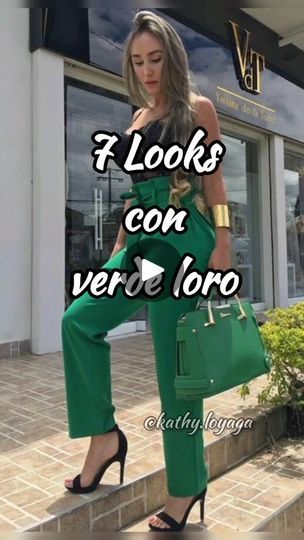 53K views · 19K reactions | #verde #style #combinaciondecolores #modafashion #moda #looks | Kathy Loyaga | Carlos Campos · Param-Pam-Pam Outfit Pantalon Verde, Outfits Pantalon Verde, Green Pants Outfit, Business Outfit, Green Pants, 1k Views, Business Outfits, Pants Outfit, Holiday Outfits