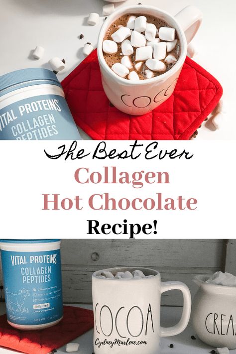 Collagen Peptides Recipes, Collagen Powder Recipes, Monkfruit Sweetener, Healthy Hot Chocolate, Collagen Recipes, Vital Proteins Collagen Peptides, Tattoo Man, Chocolate Pack, Collagen Drink