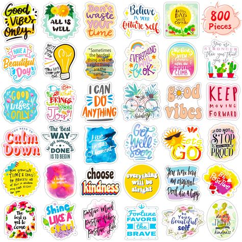 PRICES MAY VARY. 𝑸𝒖𝒐𝒕𝒆 𝑺𝒕𝒊𝒄𝒌𝒆𝒓𝒔 𝑺𝒊𝒛𝒆: Each pack contains a total of 40 sheets of graduation thank you cards stickers in 1 set with 800pcs aesthetic stickers. Size of these outstanding positive stickers are around 1-2 inches. Also the encouraging stickers for teens are high resolution colorful printing and words healthy guarantee. 𝑹𝒆𝒍𝒊𝒂𝒃𝒍𝒆 𝑸𝒖𝒂𝒍𝒊𝒕𝒚 𝑴𝒂𝒕𝒆𝒓𝒊𝒂𝒍: The encouraging stickers for teens are applied on the suff you like and all of them are made of PVC v Encouragement Stickers, Christmas Card Gift, Affirmation Stickers, Motivational Stickers, Graduation Thank You Cards, Inspirational Stickers, Motivational Sticker, Scrapbook Stickers Printable, Rock Ideas