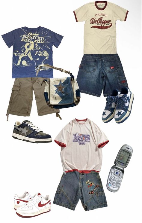 Men’s Summer Outfits Y2k, 90s Clothing Style, Silly Outfits, Vetements Shoes, Silly Clothes, Funky Outfits, Mein Style, Swaggy Outfits, Really Cute Outfits