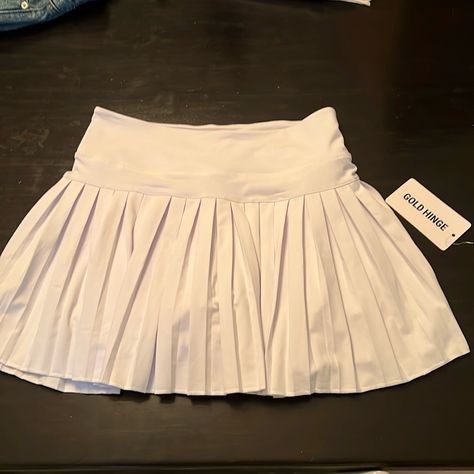 Nwot Gold Hinge Off White Tennis Skirt 13". Never Worn. Tag Came Off When Trying On So Couldn't Return. White Tennis Skirt, Tennis Skirt, Hinges, Tennis, Color White, Off White, Skirt, Women Shopping, Gold