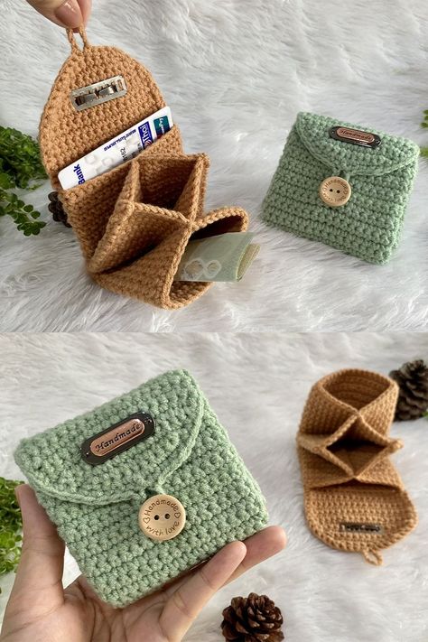 Crocheted Purses, Blanket Stitches, Crocheted Afghans, Pola Macrame, Crochet Wallet, Handbags Patterns, Sensory Blanket, Crochet Small, Crochet Stitches For Blankets