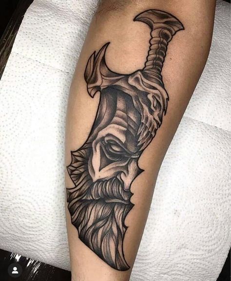 Scandinavian Tattoo, Zeus Tattoo, Gamer Tattoos, Spartan Tattoo, Tattoo Lettering Design, Men Tattoos Arm Sleeve, Greek Mythology Tattoos, Geek Tattoo, Norse Tattoo