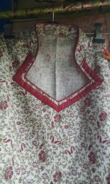 Piping, mandarin collar with diamond neckline Piping Designs For Suits, Salwar Neck Patterns, Neck Patterns For Kurtis, Chudi Neck Designs, Chudidhar Neck Designs, Suit Neck Designs, Neck Patterns, Salwar Neck Designs, Churidar Neck Designs