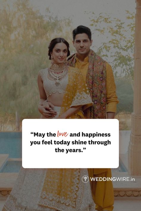 Are you looking for the most heartwarming wedding quotes and poems to wish the newlywed couple on their new beginnings? Look no further. We have the perfect list for you! Wish For Newly Wed Couple, Quotes For Wedding Day, Message For Newly Wed, Newlyweds Quotes, Indian Wedding Quotes, Wedding Quotes To The Couple, Flag Pic, Newlywed Quotes, Beautiful Indian Wedding