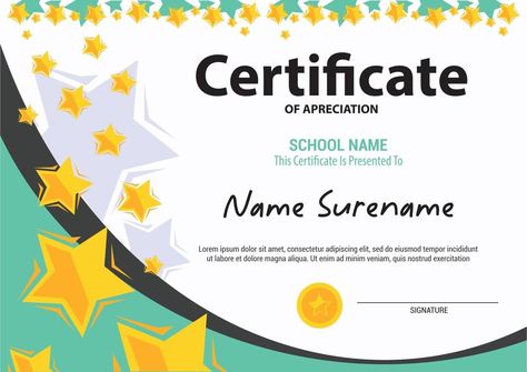 Teaching Primary School, Award Ribbons, Colorful Borders Design, School Labels, Brother Quotes, Award Certificates, Certificate Of Completion, Certificate Design, Language School