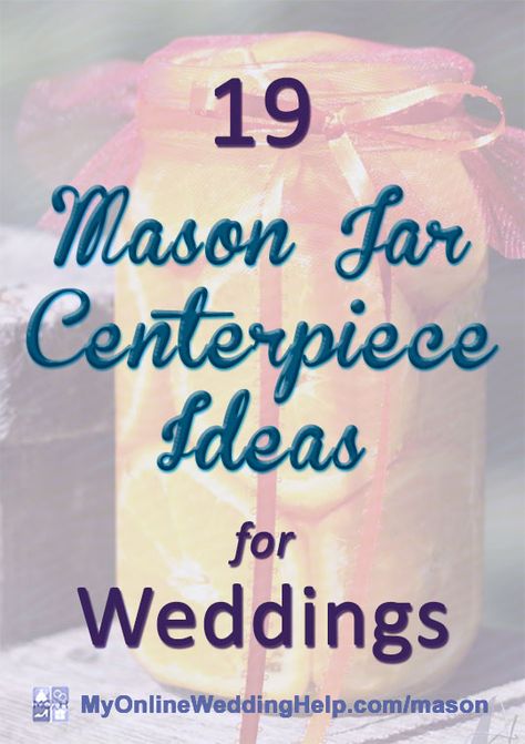 Mason jar centerpiece ideas for weddings. Whether they are with flowers, painted, with candles, have glittery, have pictures in them, or decorated with burlap and lace, mason jar centerpieces can create a distinctive look for your wedding guest tables. Here are 19 ideas for your own wedding. Candle Jar Centerpieces, Wedding Guest Tables, Burgundy Wedding Centerpieces, Wedding Guest Table, Ideas For Weddings, Mason Jar Centerpiece, Jar Centerpieces, Burlap And Lace, Wedding Help