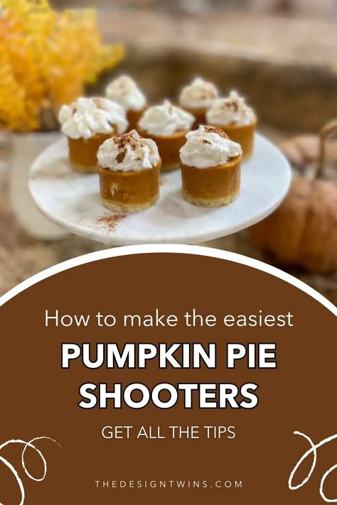 Pumpkin Dessert Shooters, Pumpkin Pie Shooters Desserts, Pumpkin Pie Hack, Pumpkin Pie Shooters, Store Bought Pumpkin Pie Hacks, Pumpkin Shooters, Easy Dessert Bites, Mousse Shooters, Pumpkin Pie Mousse