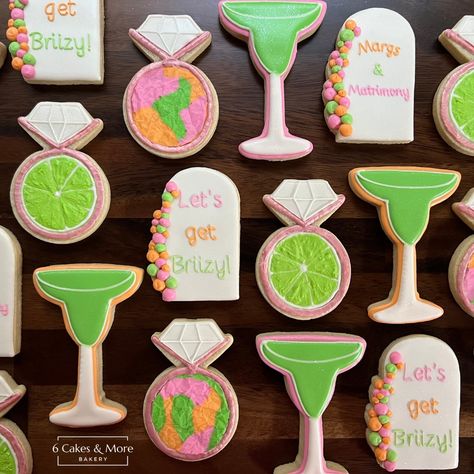 Super fun bachelorette party cookie set! Congratulations Bri! 🩷 #6cakesandmore #baker #bakery #enterprisealabama #dothanalabama #alabamabaker #cookies #decoratedcookies #bachelorette #margsandmatrimony #decoratedsugarcookies #sugarcookies Margaritas And Matrimony Cookies, Margaritas And Matrimony, Enterprise Alabama, Hens Ideas, Bachelorette Party Cookies, Fun Bachelorette Party, Dothan Alabama, Cookie Decorations, Awesome Bachelorette Party