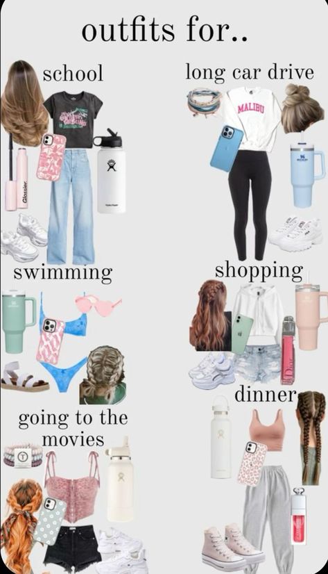 Clothes For School, Cute Middle School Outfits, Simple Outfits For School, Preppy Inspiration, Preppy Summer Outfits, Casual Preppy Outfits, Cute Lazy Day Outfits, Trendy Outfits For Teens, Weekly Outfits