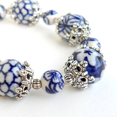 <3 Delfts blauw Blue Intricate Design Jewelry Bracelet, Handmade Blue Enamel Bracelets, Blue Porcelain Jewelry, Delft Jewelry, Delft Blue Earrings 18th Century, Blue And White China, Blue Willow, Blue China, Love Blue