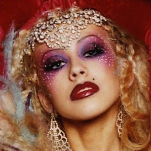 Lady Marmalade Christina Aguilera Lady Marmalade, Burlesque Makeup, Rouge Makeup, Carnival Makeup, Theatrical Makeup, Celebrity Halloween Costumes, Fx Makeup, Celebrity Tattoos, Natural Eye Makeup