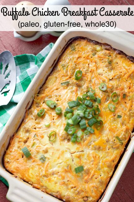 Buffalo Chicken Breakfast, Chicken Breakfast Casserole, Whole30 Buffalo Chicken, Gluten Free Breakfast Casserole, Paleo Breakfast Casserole, Paleo Casserole, Breakfast Chicken, Chicken Breakfast, Paleo Recipes Breakfast