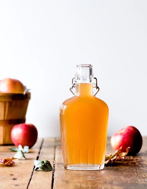 Apple Shrub Recipe, Apple Shrub, Heartbeet Kitchen, Shrub Drink, Hot Spiced Cider, Shrub Recipe, Drinking Vinegar, Raw Apple Cider Vinegar, Local Fruit