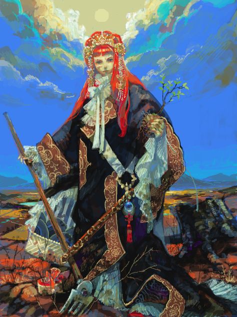 The Twelve Kingdoms Youko fanart Yamada Akihiro, The Twelve Kingdoms, Twelve Kingdoms, Images D'art, Fantasy Illustration, Funky Art, Art Reference Photos, Fantasy Character Design, Pretty Art