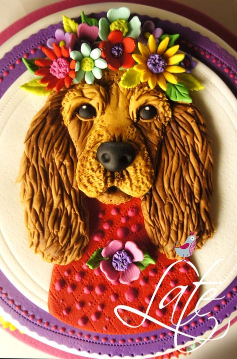 Cocker Spaniel Cupcakes, Cocker Spaniel Cake, Birthday Party Dog Theme, Dog Shaped Cake, Spaniel Cake, Dog Lover Cake, 26th Birthday Cake, Adopt A Pet Party, Pet Birthday Cake