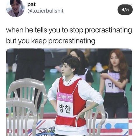 Like Mate Stop Procrastinating, Gu Family Books, Big Bang Top, Stop Procrastinating, G-dragon, Jung Yong Hwa, Stray Kids Chan, Funny Kpop Memes, How To Stop Procrastinating