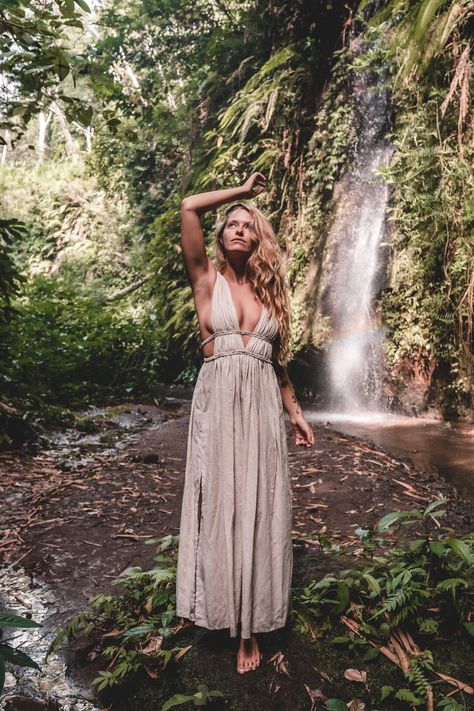 All Who Wander Cedar Dress, Greek Womens Dress, Luxury Bohemian Women's Gown, Flowy Luxury Viscose Dress, Luxury Flowy Viscose Dress, Oshun Goddess Dress, Greek Goddess Dress Inspired, Greek Goddess Dress Off Shoulder, Chic Luxury Flowy Silk Dress