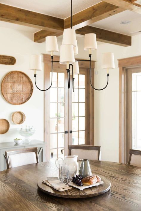 Midway New Build | House of Jade Interiors Savoy House Chandelier, House Chandelier, Round Wooden Dining Table, Hallway Wall Lights, Transitional Dining Room, Transitional Dining, Tiffany Style Table Lamps, Chandelier Art, Kitchen Island Chandelier