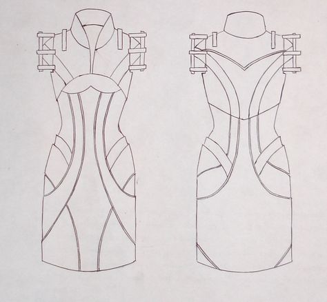 Futuristic Fashion Design, Cyberpunk Dress, Development Sketches, Sci Fi Clothing, Sci Fi Fashion, Diy Wardrobe, Flat Sketches, Cyberpunk Fashion, Fashion Sketch