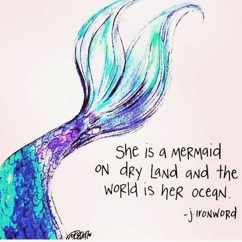 Mermaid Quotes, Yoga Studio Design, Mermaid Room, Unicorns And Mermaids, Mermaid Dreams, Mermaid Life, Mermaid Art, Quito, A Mermaid