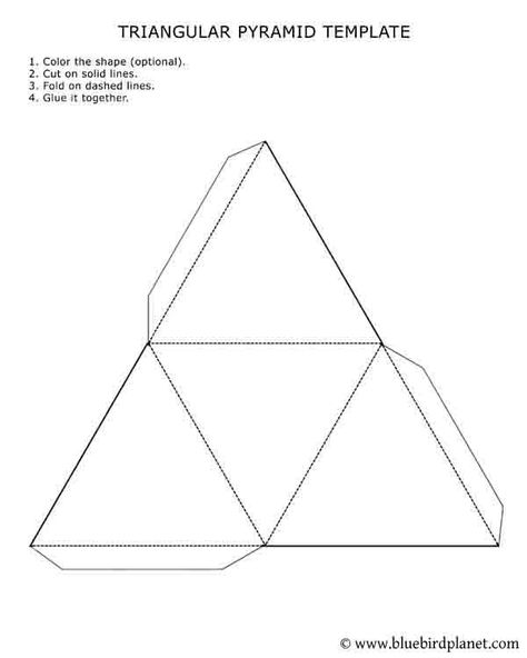 Free printable worksheets for preschool, Kindergarten, 1st, 2nd, 3rd, 4th, 5th grades. Triangular pyramid template. Printable 3d Shapes, Pyramid Template, Foldables Templates, Pyramid Model, 3d Shapes Worksheets, Shapes Matching, 3d Pyramid, 3d Templates, Free Worksheets For Kids