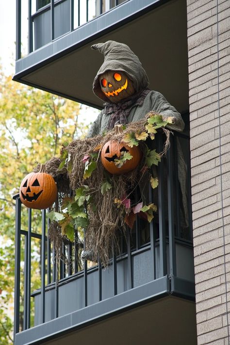 10 Best Halloween Decorations for Apartment Balcony Halloween Decorations Balcony, Apartment Balcony Halloween Decor, Halloween Balcony Decor, Fall Halloween Party Ideas, Decorations For Apartment, Halloween Decorations Bats, Halloween Patio Decor, Eerie Lighting, Best Halloween Decorations