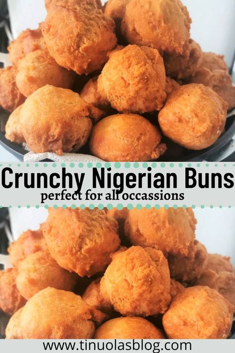 Nigerian Picnic Food Ideas, African Snack Recipes, Nigeria Buns Recipe, Nigerian Buns Recipe, How To Make Buns Recipes, Nigerian Snacks Recipes, Nigeria Snacks, Recipe For Buns, Nigerian Buns