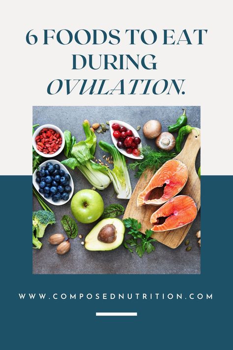 During ovulation, your hormones are the highest. After your period your estrogen starts to rise during the follicular phase, the first half of your cycle. Just after ovulation your hormones peak. This is the time when your energy is the highest, you may feel like doing more things, maybe you’re more social during this time. To support this time of the month, it is important to be consuming the right foods to eat during ovulation. Cycle Syncing Foods, Ovulation Phase, Fertility Nutrition, Hormone Balancing Diet, Foods To Balance Hormones, Healthy Period, Cycle Syncing, Balance Hormones Naturally, Healthy Eggs