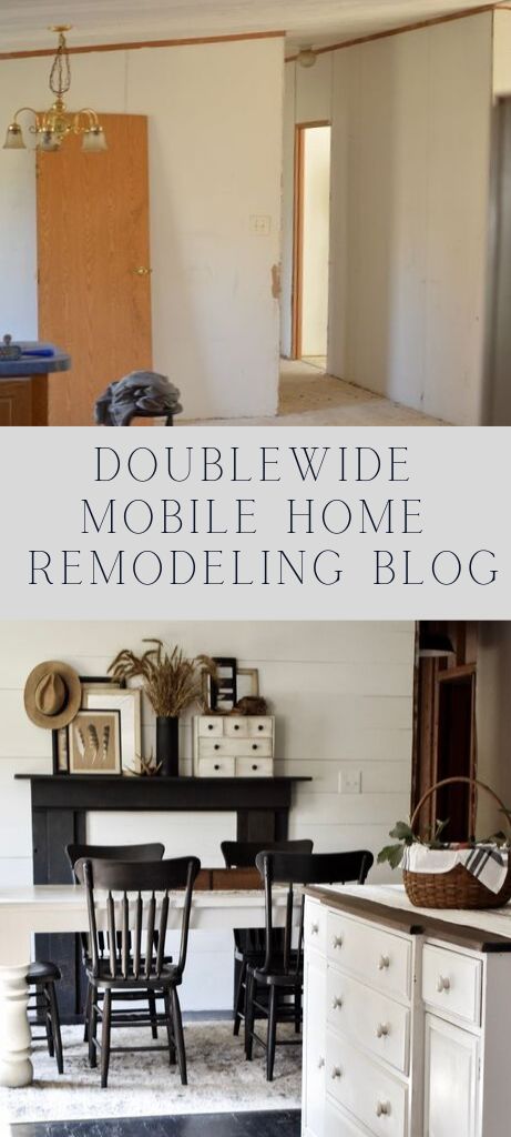 Remodel Double Wide, Farmhouse Mobile Home, Mobile Home Walls, Mobile Home Remodeling, Double Wide Remodel, Mobile Home Redo, Double Home, Mobile Home Remodel, Mobile Home Doublewide